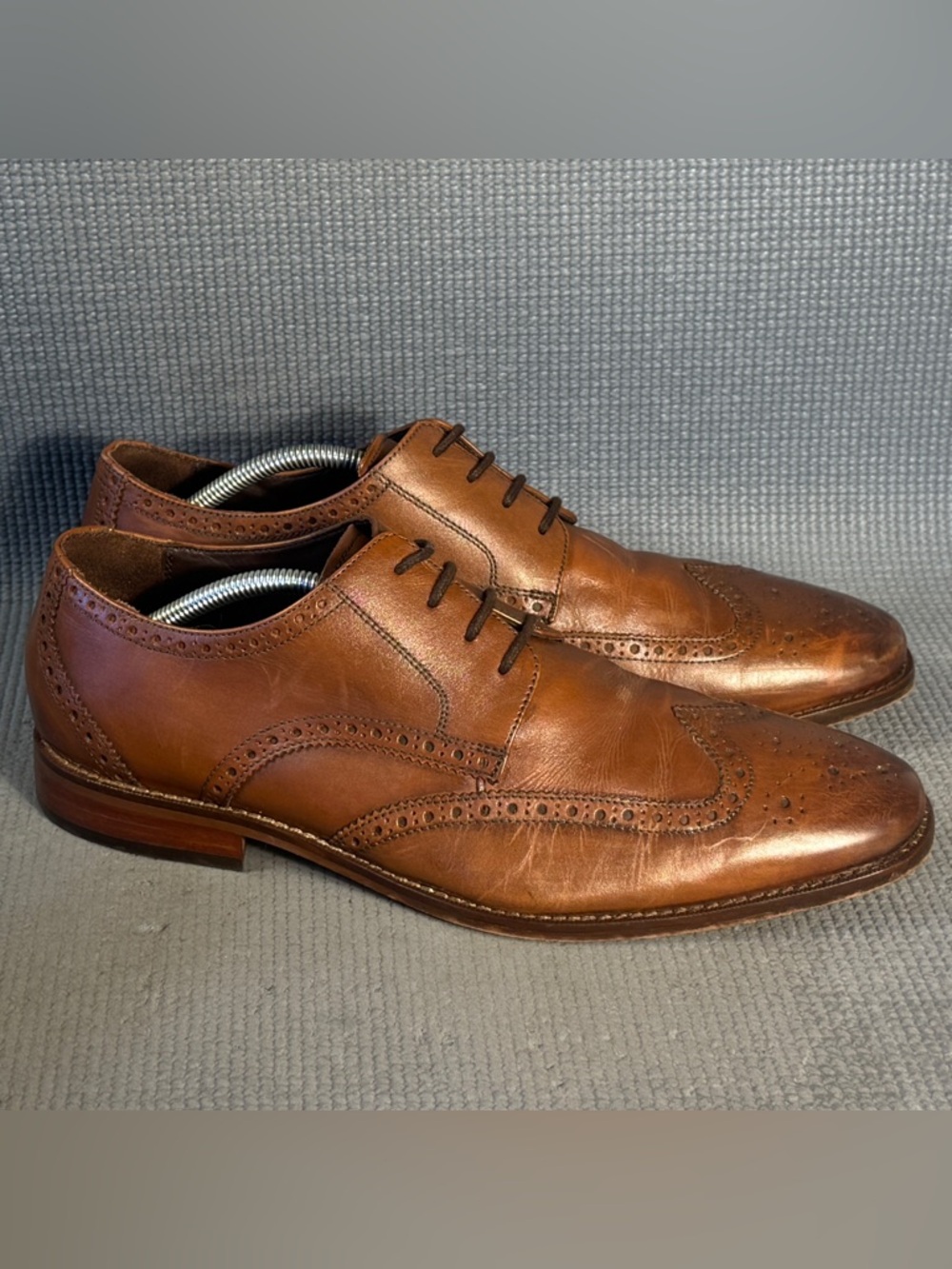 Florsheim Castellano Wingtip 14137-257 Saddle Tan Leather Oxford Shoes Men Sz 11